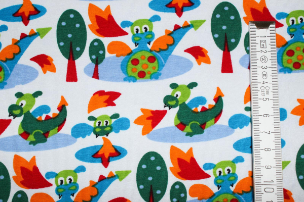 Jersey Drachenwald weiss (10 cm)